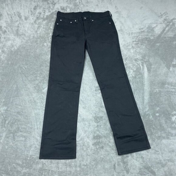 Levis Black Straight Leg Pants Cotton Blend Size 32x32 Slim Fit a0588 - Picture 1 of 10